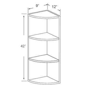 Wall End Shelf Cabinets Open Frieze (12 - TS)
