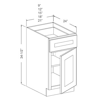 Base Cabinet - Single Door, Single Drawer (2 - CMG)
