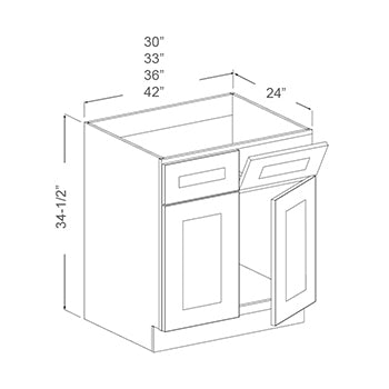 Sink Base - Double Doors with 2 tilt-out drawers (2 - CMG)