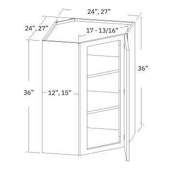 Wall Diagonal Corner - 36” High (2 - RPG)