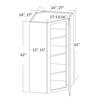 Wall Diagonal Corner - 42” High (2 - RPG)