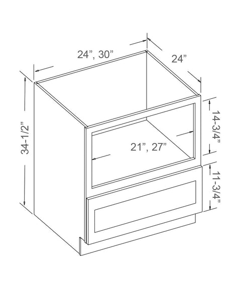 Base Microwave Cabinet (3 - FWS)