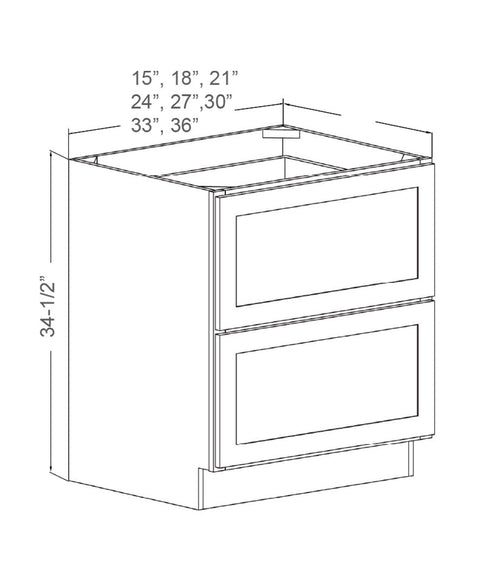 Base Cabinet - Double Drawer (18 - DSW)