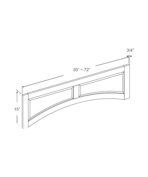 Arch Valance with Raised Panel (2 - CMG)
