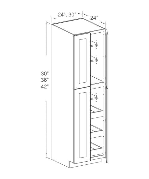 Utility Cabinet - Upper Pantry - Four Doors (18 - DSW)