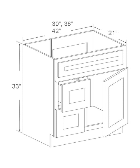 Vanity Combo Bases - 30" Wide (16 - RPFW)