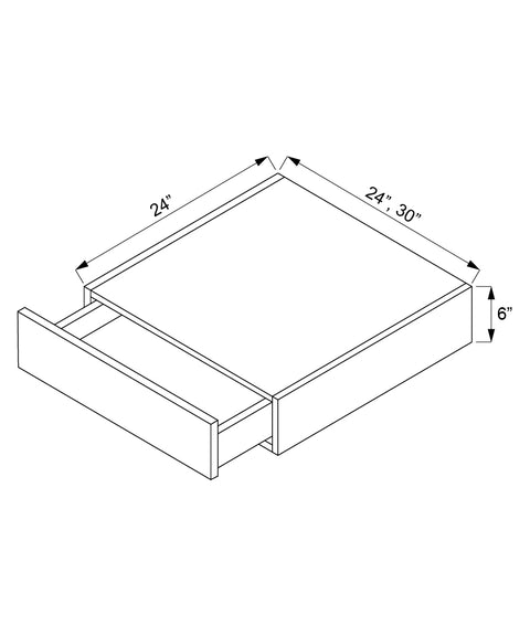 Vanity Knee Drawer Cabinet (18 - PFWM)