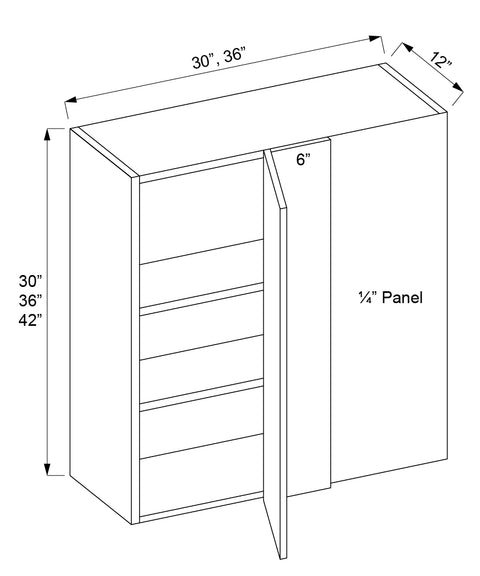 Wall Blind Cabinet - 36" Wide (18 - PFWM)