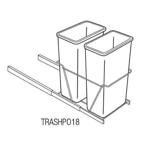 Steel DC Bottom Trash Mechanism-2 CANS(12 - WAO)