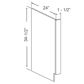 Dishwasher Panel with 1.5" Filler (AWS)