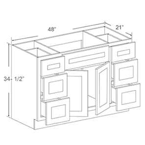 Vanity Double Drawer Combo  (RPFW)