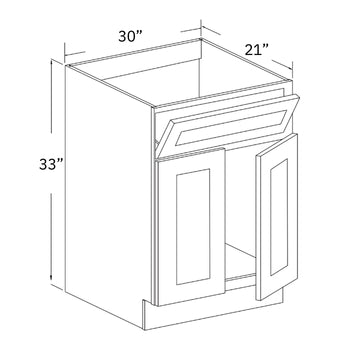 Vanity Sink Cabinet, Single Tilt-out Drawer, Double Door (2 - RPE)