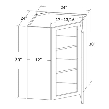 Wall Diagonal Corner - 30” High (2 - CHG)