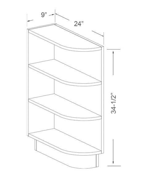 Base End Shelf Cabinets (2 - ARWS)