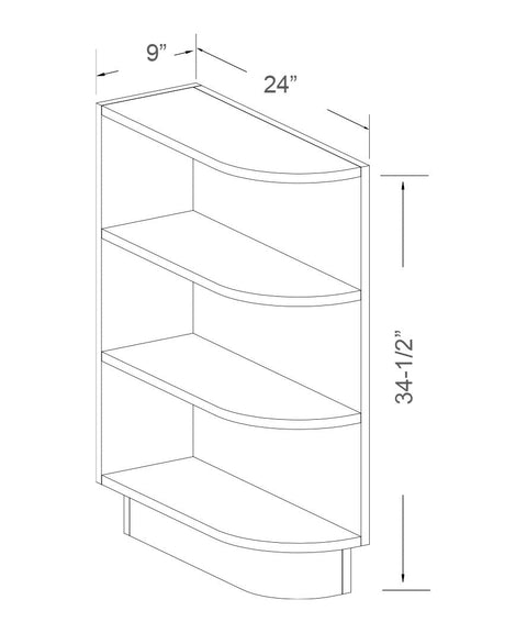 Base End Open Shelf Cabinet(12 - CATW)