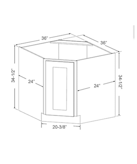 Base Cabinets - Diagonal Corner - Round Susan (RPE)