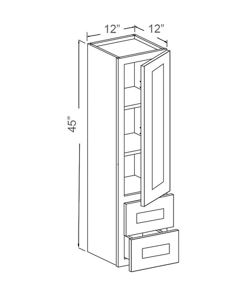 Vanity Counter Linen Cabinet (ARWS)