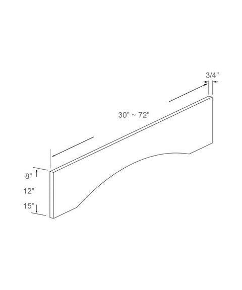 Arch Valance 8" Wide  (JCS)