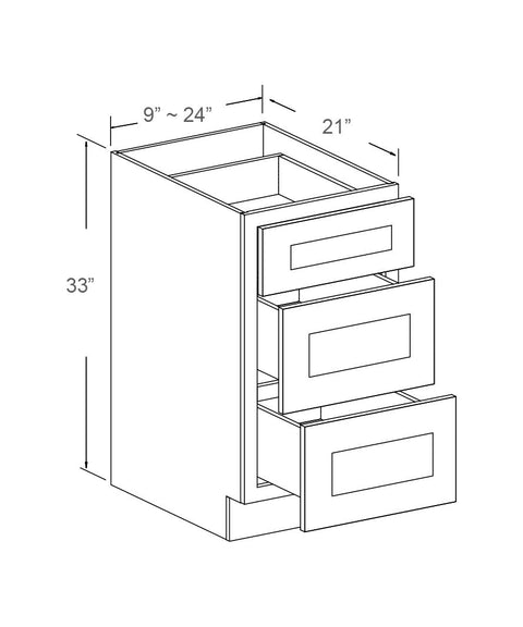 Vanity Drawer Base - Single Small Drawer, Single Large Drawer (2 - RPE)