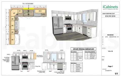 White Shaker Kitchen Cabinet Set – 10x10