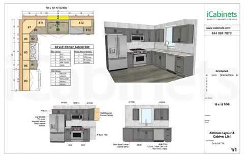 Gray Shaker Kitchen Cabinet Set – 10x10