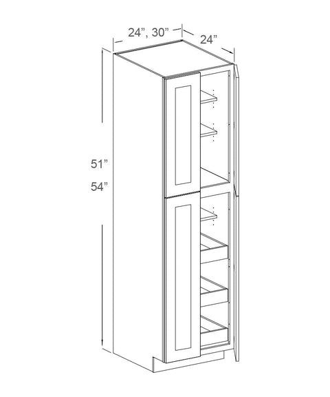 Utility Cabinet - Bottom Pantry - Four Doors (DSG)