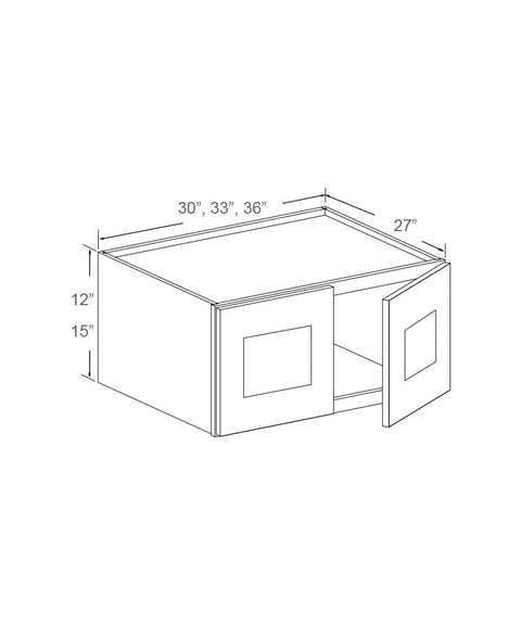 Refrigerator Wall Cabinet - 12” High (2 - DS)