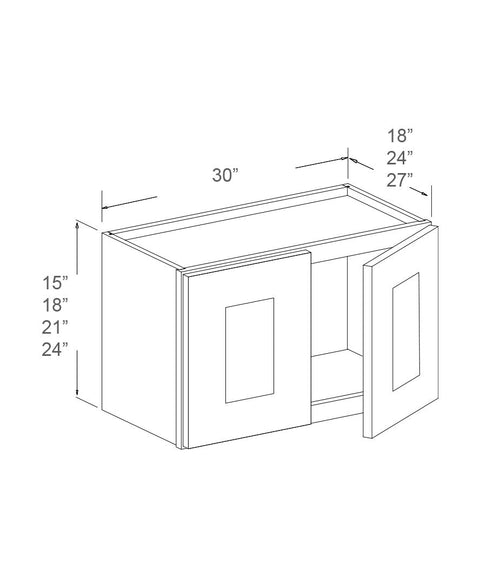 Refrigerator Wall Cabinet - 15” High (2 - DS)