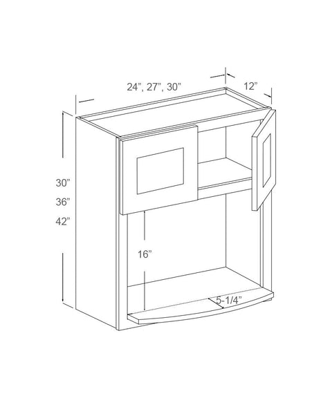 Wall Cabinets - 30" High Microwave Cabinets (JCS)